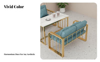 Nordic Design Upholstered Banquette and Table Set long-lasting Iron Frame Corner Dining Bench Set configurable Combination Booth Seating Space-Saving for Restaurant Owners, Interior Designers, Dessert Shops, Restaurants, Reception Areas, Lounges