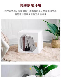 客厅现代亚克力茶几床头柜简约角几可移动沙发边柜创意轻奢风边几 黑水晶-滚轮款
