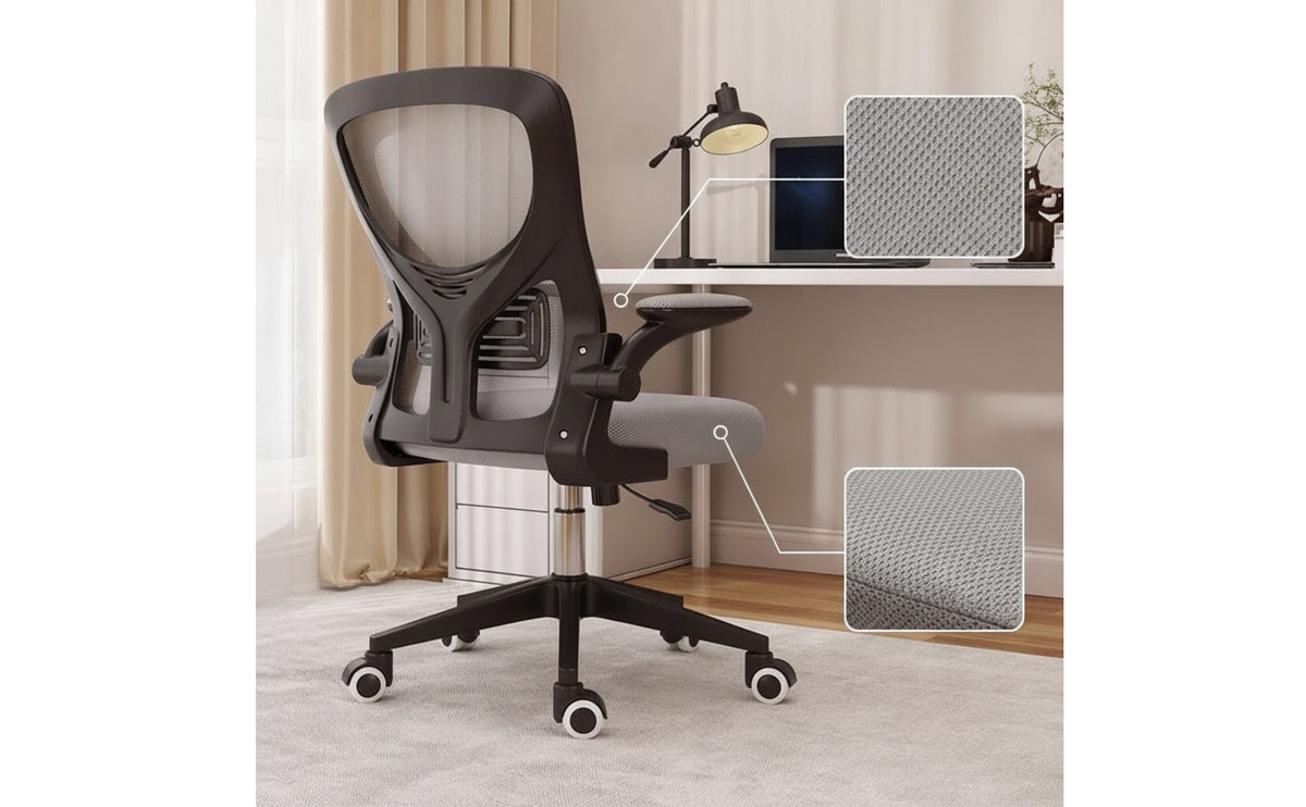 Ergonomic Office Chair Height-Adjustable Mesh Office Chair Breathable for Students, Study Room