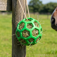 Horse Treat Ball Open-Lattice Feeder Toy with Geometric Cage Boredom Breaker Hay Ball for Horses, Ponies, Stall, Paddock