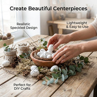 Foam Eggs for Easter Crafts, Mini Decorative Bird Ornaments, Artificial to Decorate, Paintable for Table Centerpiece Projects