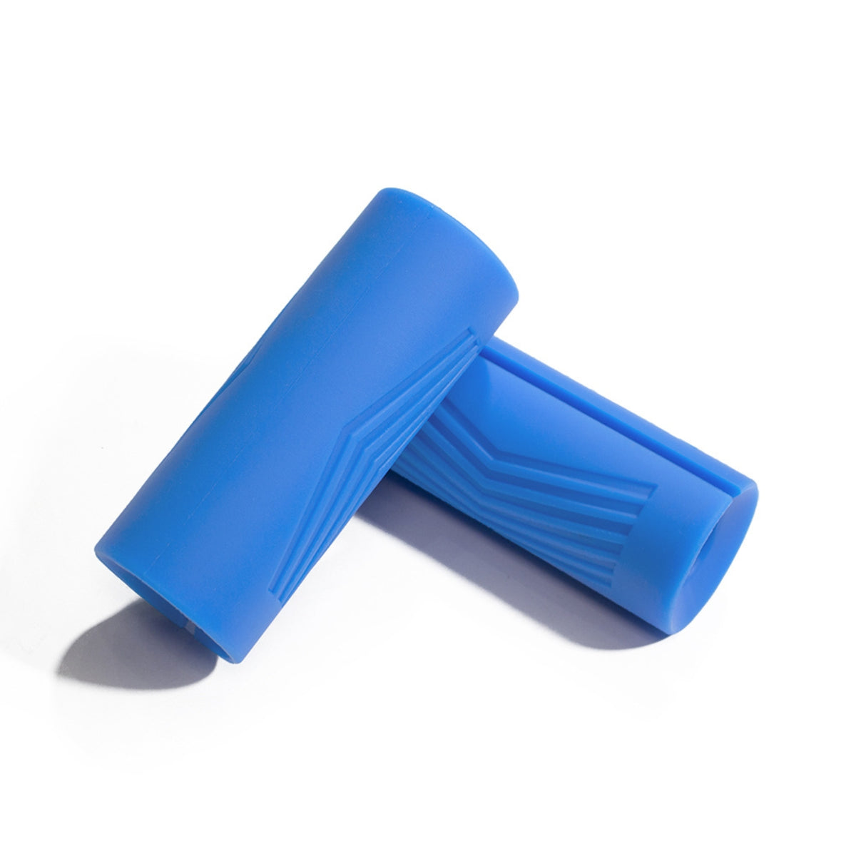Ergonomic Silicone Grip Sleeve Padded Barbell Sleeve with Ridges Comfortable Thick Grip Attachment Matte for Weightlifters