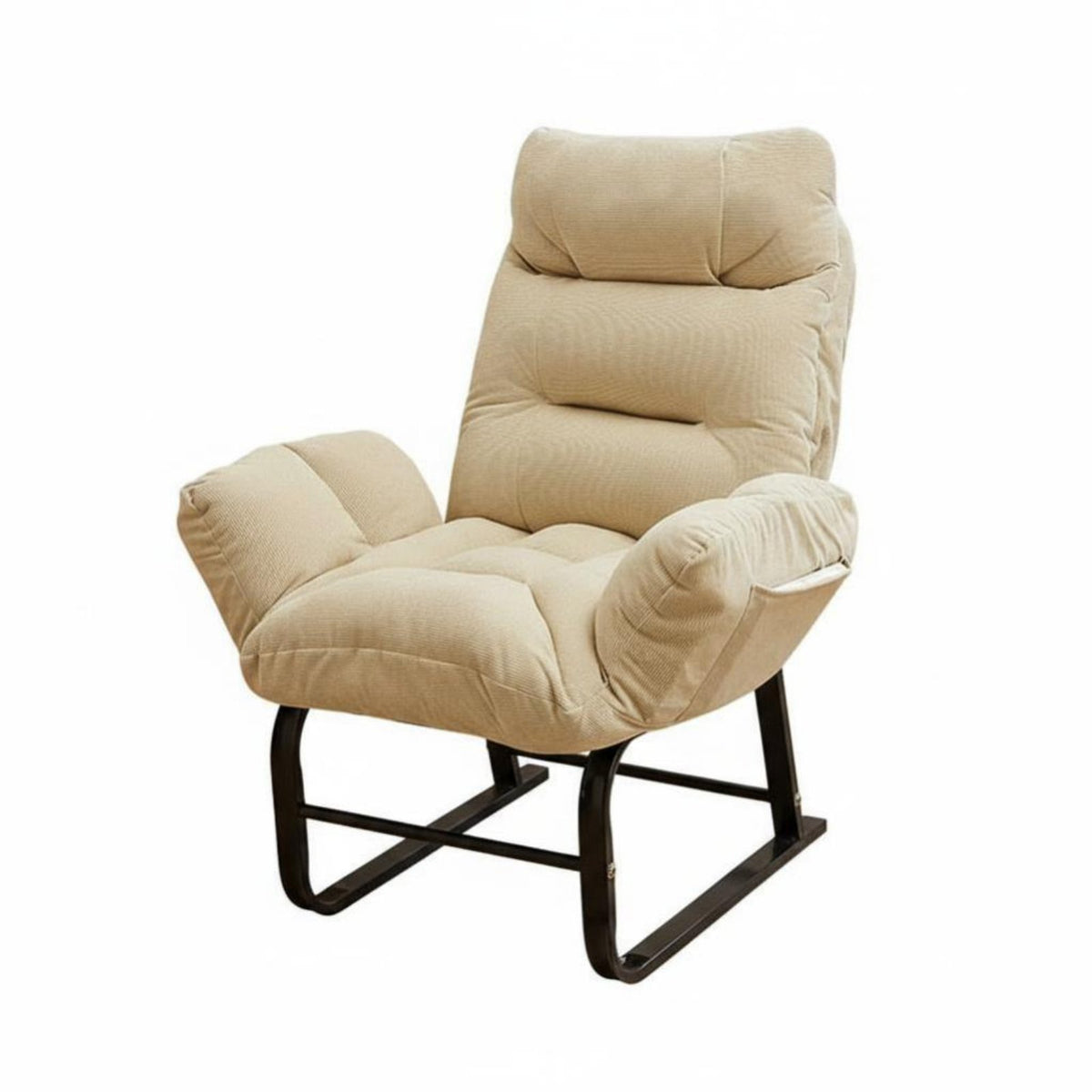Adjustable Backrest Foldable resting Recliner Multi-Position Locking Reclining Chair Ergonomic Lounge Seat Padded Headrest for Adults, Office Workers, Seniors, Living Room, Indoors, Bedroom, Balcony