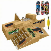 Finger Skateboard Training Park Metal Handrails Miniature Sports Set