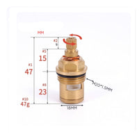 Faucet Valve Cartridge Brass Ceramic Disc Cartridge Faucet Valve Core Sturdy Wear Resistant for Plumbers, Plumbing Maintenance