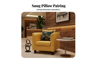 Space Saving Upholstered Club Chair Minimalist Design Sofa Soft Feel Upholstery Armchair Comfortable Cushioning for Apartment Dwellers, Homeowners, Business Owners, Small Areas, Internet Cafe, Living Room, Hotel Lobby