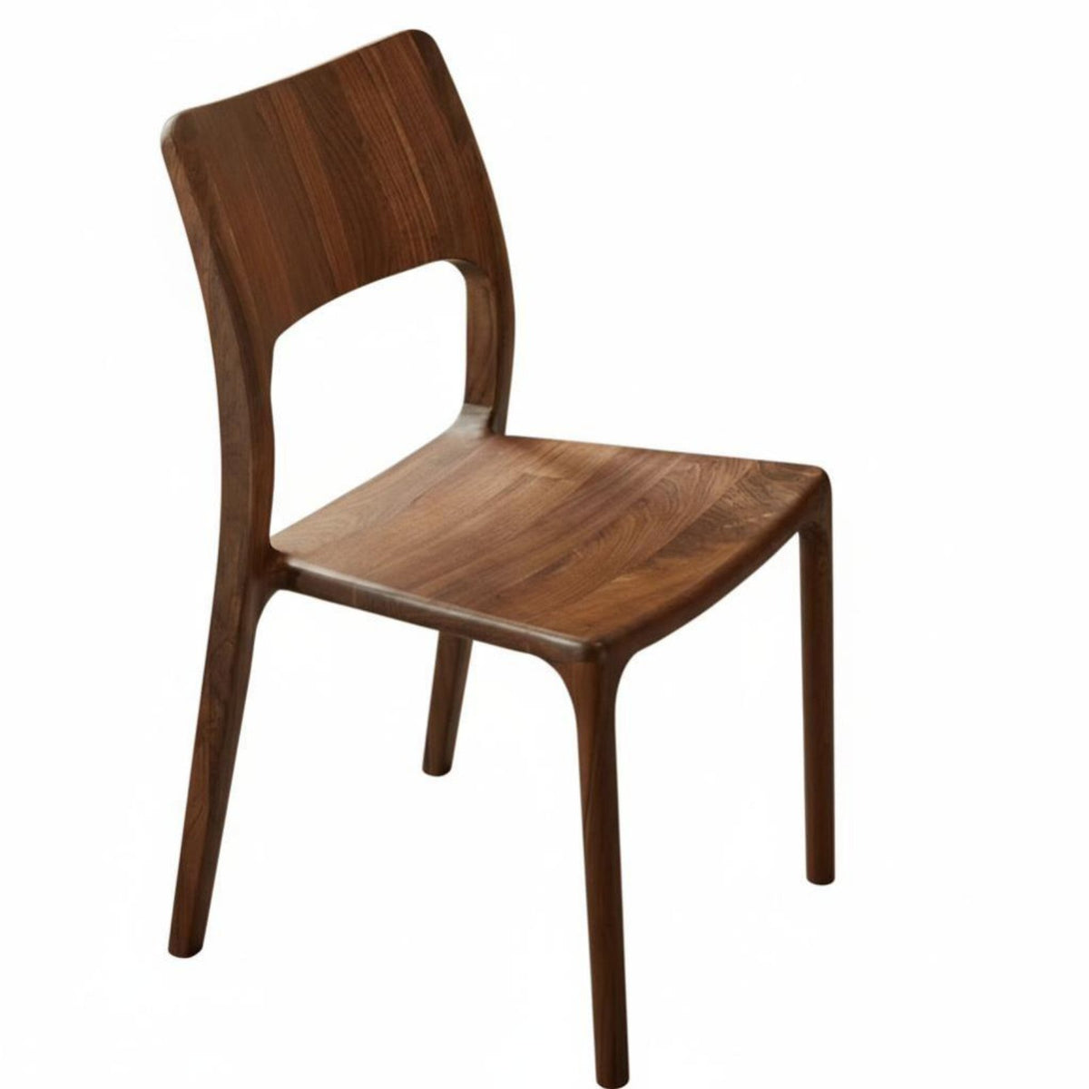 Mortise and Tenon Joinery Traditional aesthetic Chair Minimalist Design Armless Wood Chair contouredd Backrest Dining Seat sturdy for Homeowners, Families, Adults, Study Room, Home Office, Kitchen