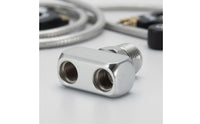 Low-Pressure Splitter Adapter Standard 9/16-18 Thread Dive Regulator Splitter Threaded Regulator Connector Plated Metal Finish