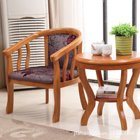 Outdoor Solid Wood Balcony Table and Chair Set, 3-Piece, Anti-Corrosion