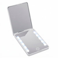 Folding Makeup Lights for Bedroom Vanity, Double Sided Illuminated Dressing Table Mirror, Compact Travel Design Handheld