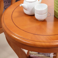 Outdoor Solid Wood Balcony Table and Chair Set, 3-Piece, Anti-Corrosion