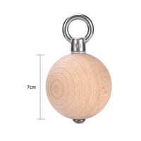 Smooth Finish Wood Grip Ball Ergonomic Pull-up Grip Ball Easy to Install Pull up Handles Sweat Absorbing