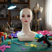 Mannequin Head Cosplay Mannequin Head with Shoulders Sturdy for Jewelers