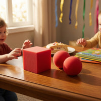 3 Pieces High-Elastic Sponge Ball with Cube Soft Sponge Ball Prop Lightweight Toy Easy to Conceal for Beginners, Children, Close-up Illusion, Party, Classroom