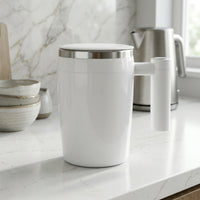 Electric Self-Stirring Cup Waterproof Electromagnetic Self-Stirring Mug Rechargeable Mixing Cup with Handle Stainless Steel