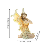 Kneeling Fairy Statue Whimsical Fairy Figurine with Appendages Elegant Ornament for Gardeners, Collectors, Bonsai