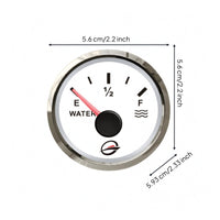 Marine Water Level Gauge Twin Resistance Input Marine Water Gauge 52 Mm Mount Vehicle Instrument for Yacht, Truck