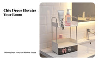 2-Tier Vanity Rack Stable Frame 2-Tier Countertop Organizer Sturdy Construction