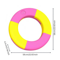 Solid Foam EVA Swim Loop Double Color Non Inflatable Swim Loop Segmented Design Circular Flotation Aid Polished Surface