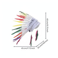 Feather Headdress Dramatic Feather Headpiece Decorative Headwear with Feathers for Dancers, Dance Performances