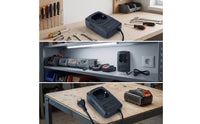 Cradle Charger Compact European Plug Adapter for DIYers, Workbench, Workshop