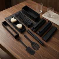 10 Pieces Hand Tools Sushi Making Kit Rectangular Rice Mold Set for Home Kitchen