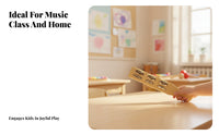 6 Jingling Discs Jingle Paddle Recessed Slots Wooden Jingle Stick Natural Wood Wooden Rhythm Stick Rounded Handle