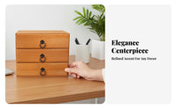 With Drawers Multi-Drawer Desk Cabinet Retro and aesthetic Multi-Compartment Desk Organizer Multifunctional Office Supply Holder Multiple Compartments for Home Organizers, Students, Study Room, Vanity, Bedroom, School