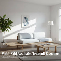 3-Seater Wooden Frame Settee Nordic aesthetic Upholstered Couch Group Removable and cleanable Cover Sofa for Apartment Dwellers, Homeowners, Studio, Office