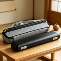 16-Hole Flute Case Set Shoulder Strap Flute Hard Case with Gig Bag Padded Lining Musical Instrument Accessory for Flutists
