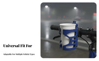 Easy Installation Two-Wheeler Cup Holder Anti-Slip Motorcycle Drink Holder Secure Grip Scooter Water Bottle Holder Sturdy and Stable for Food Delivery Riders, Motorcyclists, Commuters, Outdoor Riding, Commuting