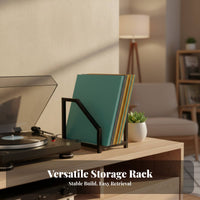 Vinyl Album Display Stand Space-Saving Design LP Storage Rack Sturdy