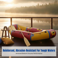 Drifting Boat Inflatable Kayak, Reinforced Hard Bottom, Multi-Chamber, Water Activities, Fishing