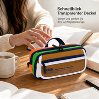 Multi-layer Flip Pencil Case, Large Capacity, Aesthetic Design, Stationery Organizer for Students
