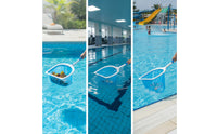 Fine-Mesh Pool Cleaning Net with Handle Deep-Pocket Pool Skimmer Net Handheld Leaf Skimmer Lightweight for Swimming Pools, Spas
