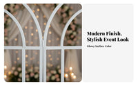 Sturdy and Long-Lasting Wedding Arch Stand Easy to Install Iron Art Arch Frame Stable Base Arched Windowpane Screen Reusable for Party Hosts, Photographers, Venue Managers, Weddings, Ceremonies, Stage Background, Photo Shoots