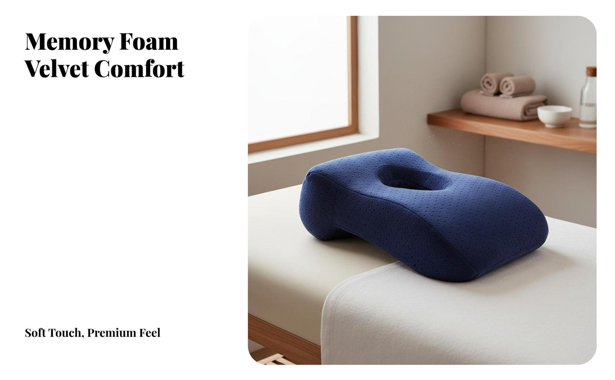 U-Shaped Face Cradle Removable and Washable U-Shaped Face Pillow Easy to Clean Massage Table Headrest Cushion for Chiropractors, Clients, Home, Travel
