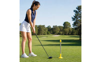 Golf Club Alignment Tool with Base Portable Golf Alignment Rod for Driving Range
