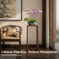 Solid Construction Tall Square Flower Table Stable Structure Plant Stand Elegant Design Display Pedestal Multi-Functional for Homeowners, Tea Enthusiasts, Event Planners, Living Room, Entryway, Corner Space, Party Decoration