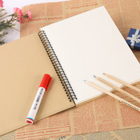 8K Sketchbook for Students, Kraft Paper Sketch Pad, Thickened A4 Art Drawing Book