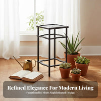 Long-Lasting Resin Antique Design Flower Stand Sturdy Construction Floor Standing Pot Holder Traditional Design Vintage Flower Pot Holder Multipurpose Use for Bonsai Enthusiasts, Balcony, Living Room, Entryway, Corner