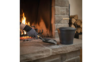 Fireplace Ash Bucket Kit Black Ash Bucket with Lid Tapered for, Hearth