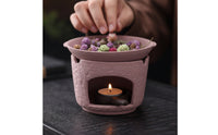 Herb Burner Minimalist Ceramic Incense Burner Matte for Meditation, Tea Ceremony