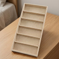 6-Compartment Eyeglasses Display Tray Rectangular Sunglass Organizer Tray Soft Sunglasses Organizer Guarding for Closet, Retail Counter