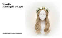 Female Mannequin Head with Shoulders Versatile Cosplay Head Prop Female Hairpiece Display Bust for Cosplayers, Retailers, Salon, Photoshoots