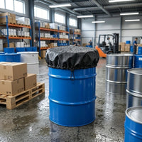 55 Liter Drum Cover Heavy Duty Drum Cover with Drawstring Stretchable for Workshop, Garage, Outdoor Storage
