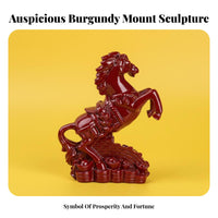 Good Fortune Feng Shui Horse Statue Exquisite Craftsmanship Feng Shui Horse Figurine Glossy Finish for Business Owners, Living Room, Office