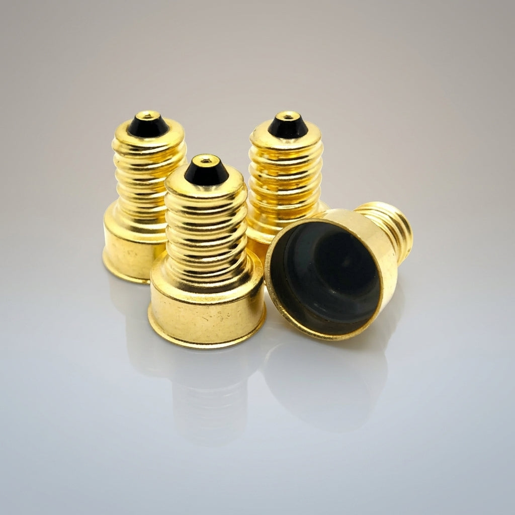 Bulb Holder with Brass Lamp Holder for 220v DIY Lighting, Solderless E12 Adapter for Vintage Decorative Lighting, Threaded E12 Light Base