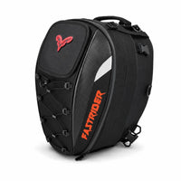 Reflective Motorcycle Rear Seat Bag Structured Motorcycle Tail Bag with Backpack Straps Adjustable for Commuters