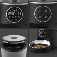 Automatic Pet Feeder Schedulable Pet Feeder with Bowl Timed Food Dispenser for Cats, Dogs, Indoor, Home